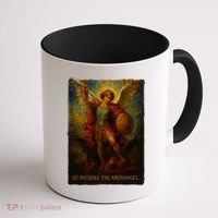 St. Michael The Archangel Digital Impasto Painting Coffee Mug thumb 1
