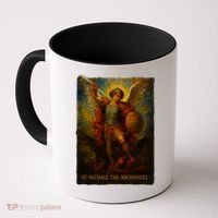 St. Michael The Archangel Digital Impasto Painting Coffee Mug thumb 0