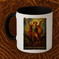 St. Michael The Archangel Digital Impasto Painting Coffee Mug thumb 2
