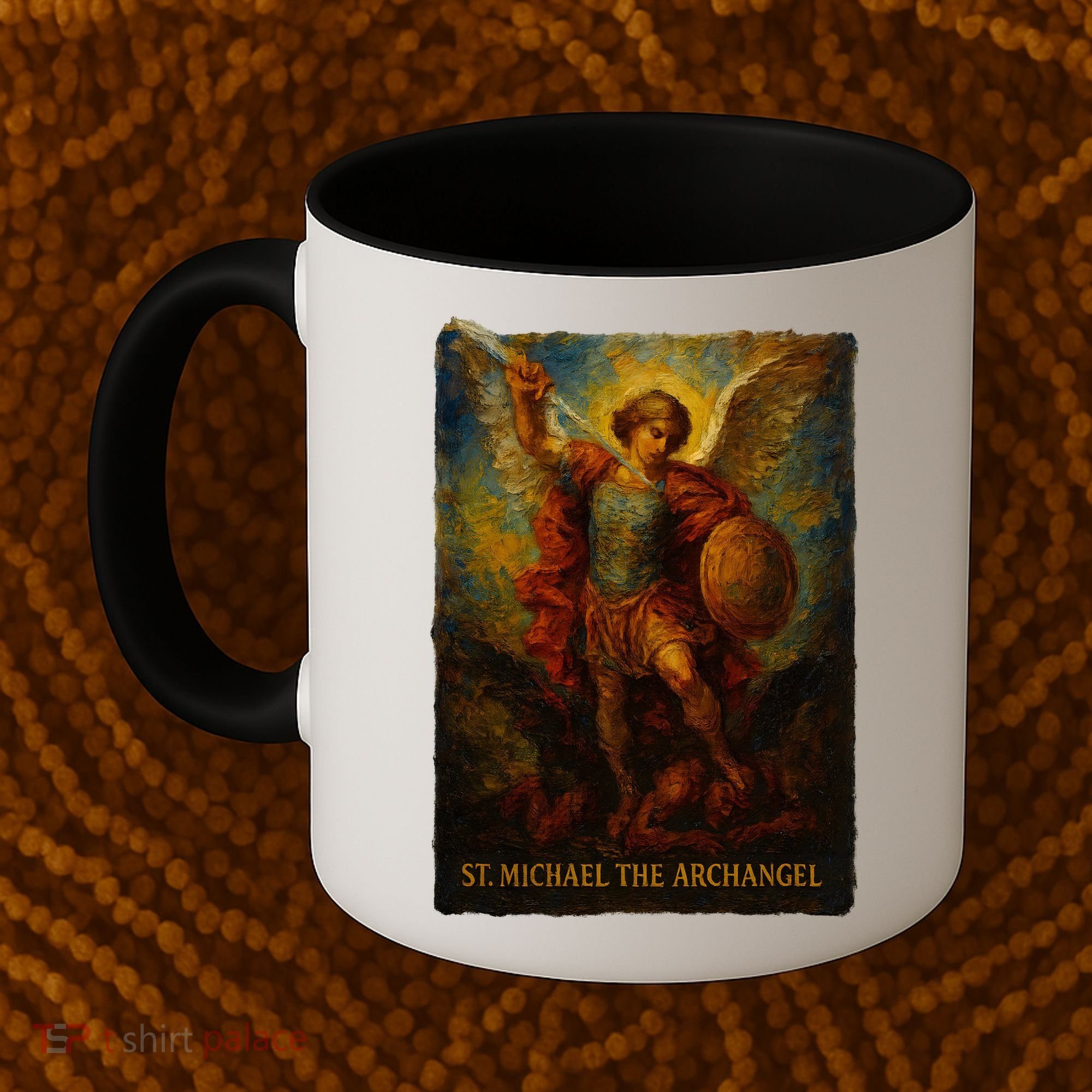 St. Michael The Archangel Digital Impasto Painting Coffee Mug