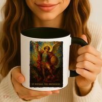 St. Michael The Archangel Digital Impasto Painting Coffee Mug thumb 3