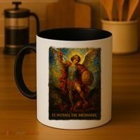 St. Michael The Archangel Digital Impasto Painting Coffee Mug thumb 4