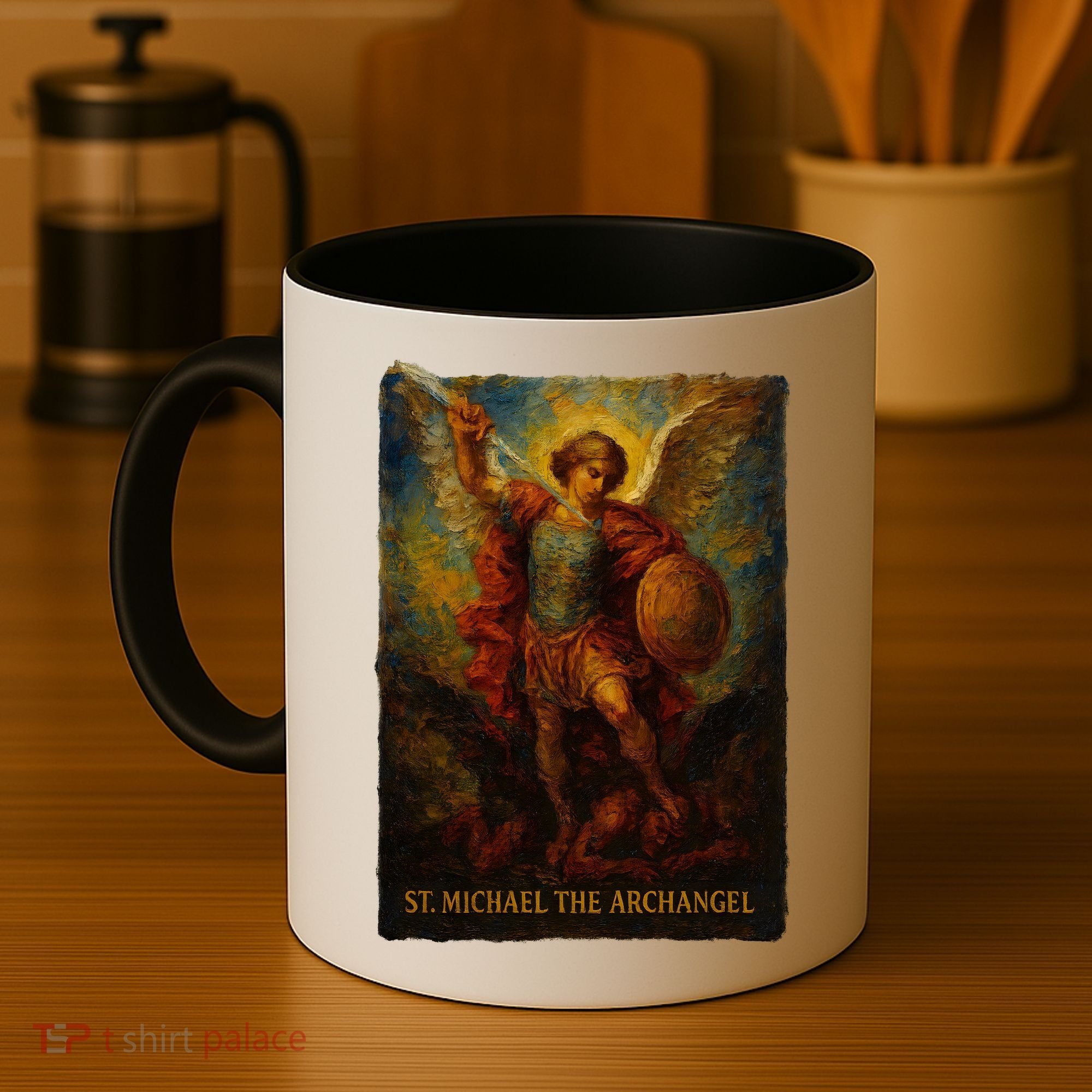 St. Michael The Archangel Digital Impasto Painting Coffee Mug