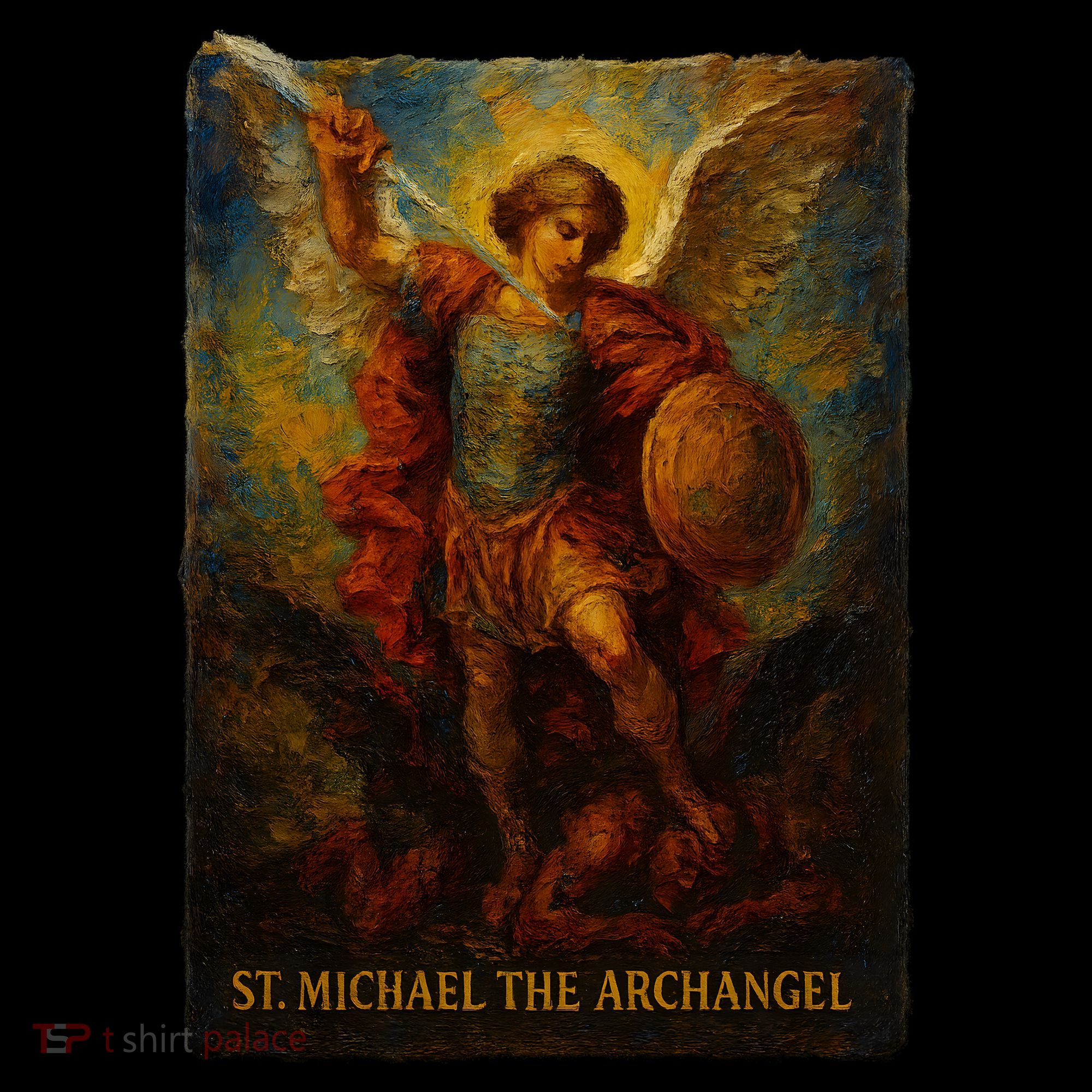 St. Michael The Archangel Digital Impasto Painting Coffee Mug