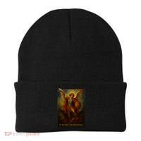 St. Michael The Archangel Digital Impasto Painting Beanie thumb 0
