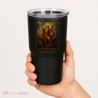 St. Michael The Archangel Digital Impasto Painting Tumbler thumb 2