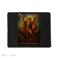 St. Michael The Archangel Digital Impasto Painting Mousepad thumb 0