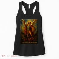 St. Michael The Archangel Digital Impasto Painting Women's Tank Top thumb 0