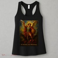 St. Michael The Archangel Digital Impasto Painting Women's Tank Top thumb 3