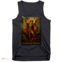 St. Michael The Archangel Digital Impasto Painting Tank Top thumb 0