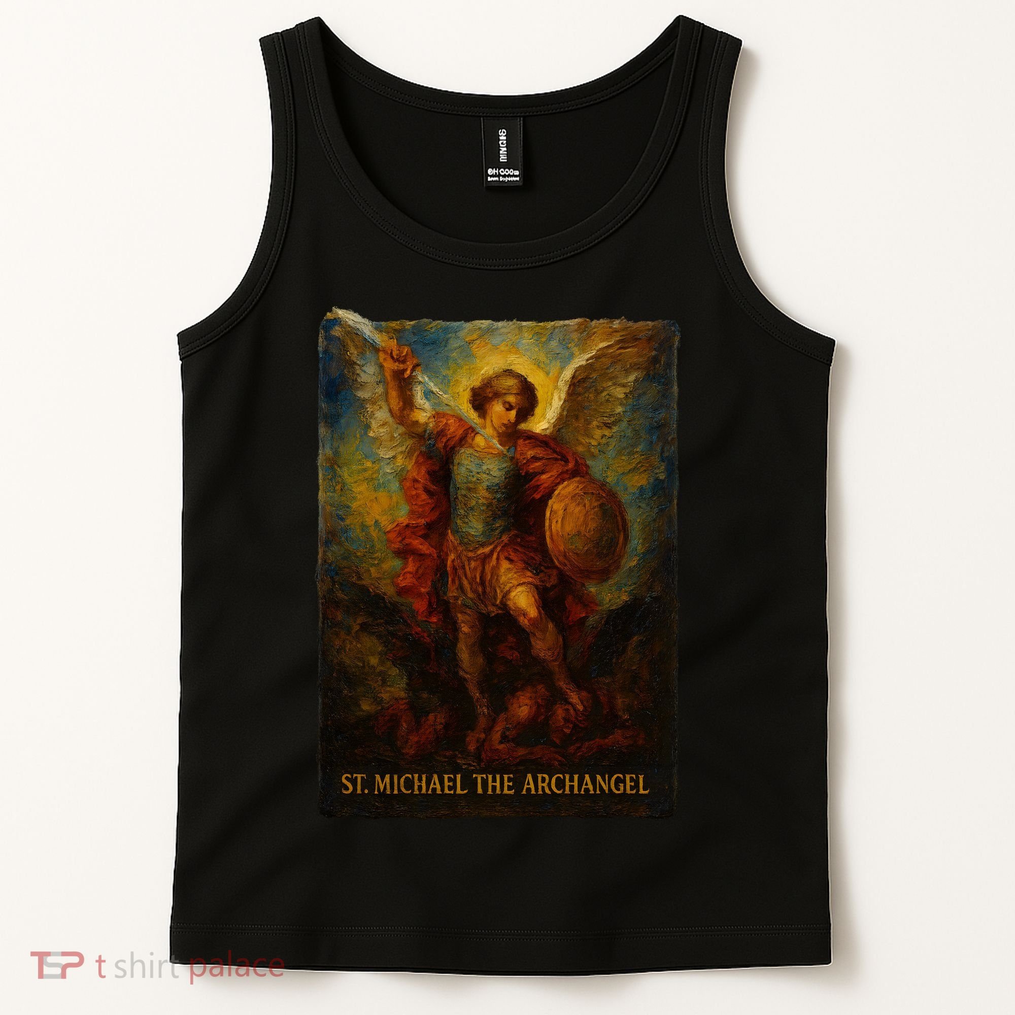St. Michael The Archangel Digital Impasto Painting Tank Top