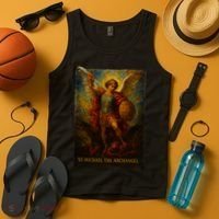 St. Michael The Archangel Digital Impasto Painting Tank Top thumb 4