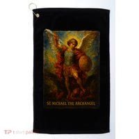 St. Michael The Archangel Digital Impasto Painting Golf Towel thumb 0