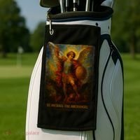 St. Michael The Archangel Digital Impasto Painting Golf Towel thumb 2