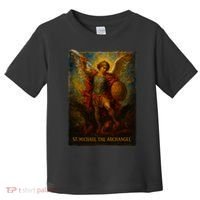 St. Michael The Archangel Digital Impasto Painting Toddler T-Shirt thumb 0