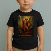 St. Michael The Archangel Digital Impasto Painting Toddler T-Shirt thumb 2