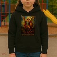 St. Michael The Archangel Digital Impasto Painting Kids Hoodie thumb 3