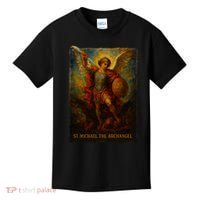 St. Michael The Archangel Digital Impasto Painting Kids T-Shirt thumb 0