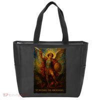 St. Michael The Archangel Digital Impasto Painting Tote Bag thumb 0