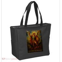 St. Michael The Archangel Digital Impasto Painting Tote Bag thumb 2