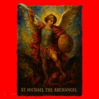 St. Michael The Archangel Digital Impasto Painting Santa Hat thumb 1