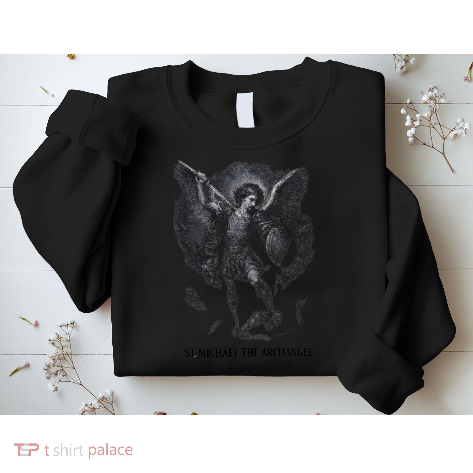 St. Michael The Archangel Cinematic Film Still Sweatshirt