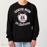 Senior Mom The Final Inning Baseball Mom Women Women's Sweatshirt thumb 0
