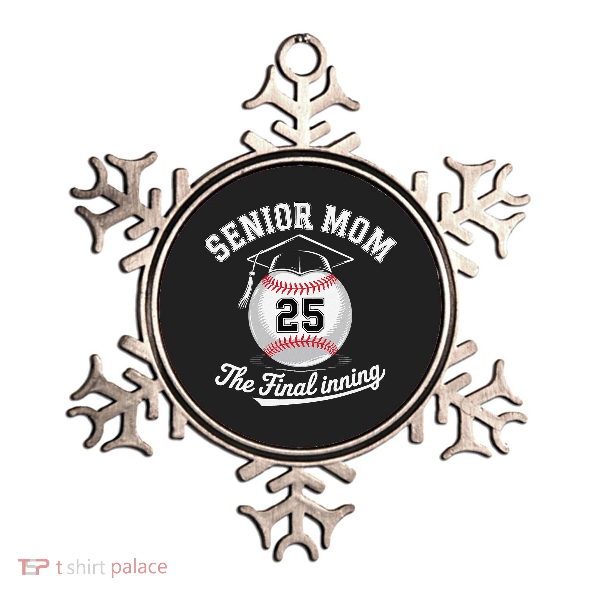 Senior Mom The Final Inning Baseball Mom Women Ornament