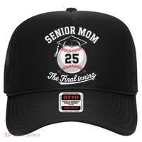 Senior Mom The Final Inning Baseball Mom Women Hat thumb 0