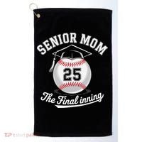 Senior Mom The Final Inning Baseball Mom Women Golf Towel thumb 0