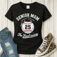Senior Mom The Final Inning Baseball Mom Women Women's T-Shirt thumb 3