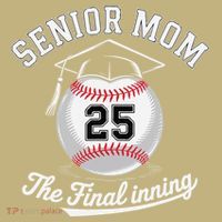 Senior Mom The Final Inning Baseball Mom Women Button thumb 1