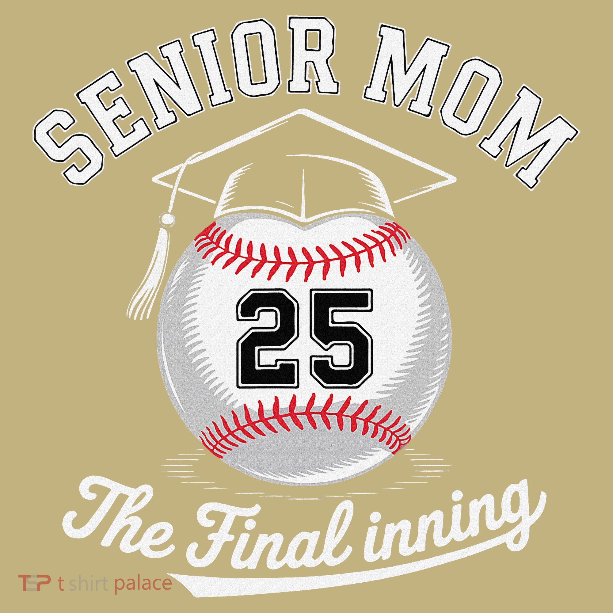 Senior Mom The Final Inning Baseball Mom Women Polo