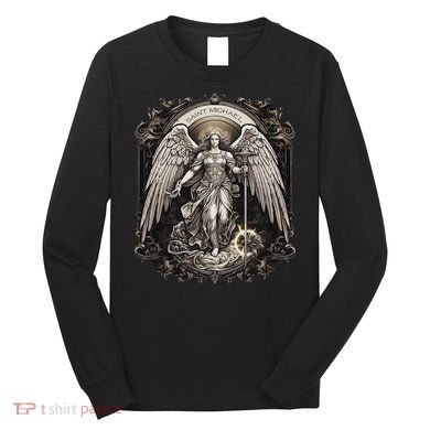 St Michael The Archangel Catholic Saint Religious Long Sleeve Shirt