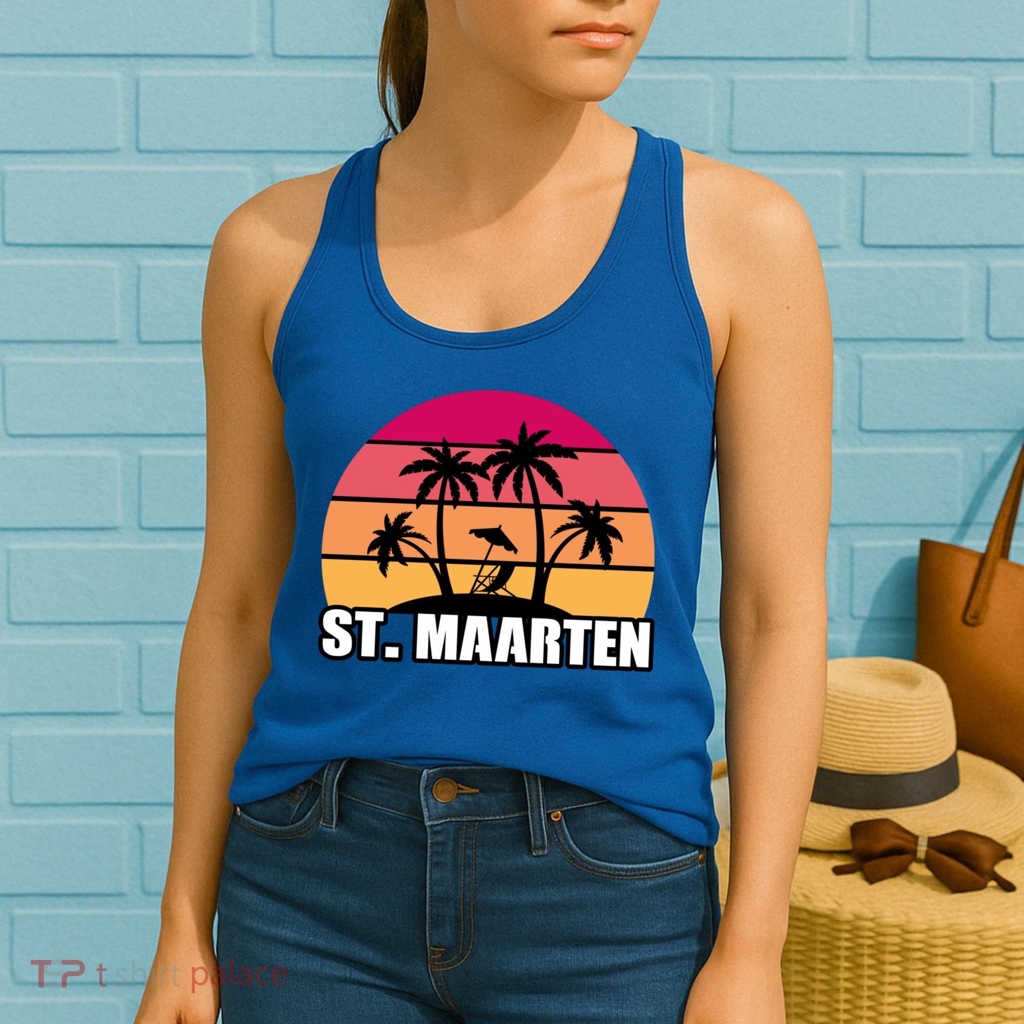 St Maarten Travel Vacation Souvenir Gift Women's Tank Top