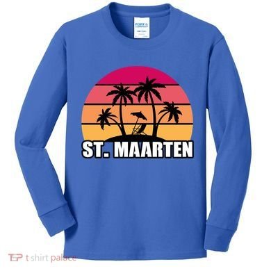 St Maarten Travel Vacation Souvenir Gift Kids Long Sleeve Shirt