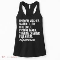 Sports Mom Uniform Washer Water Filler Baseball Mom Women's Tank Top thumb 0