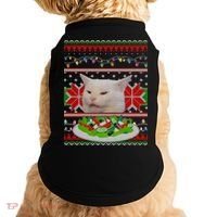 Smug Table Cat Meme Ugly Christmas Doggie Tank thumb 0