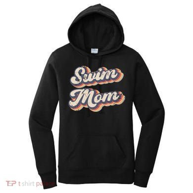 Swim Mom Vintage Rainbow Gift Women's Hoodie