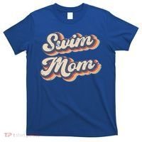 Swim Mom Vintage Rainbow Gift T-Shirt thumb 0
