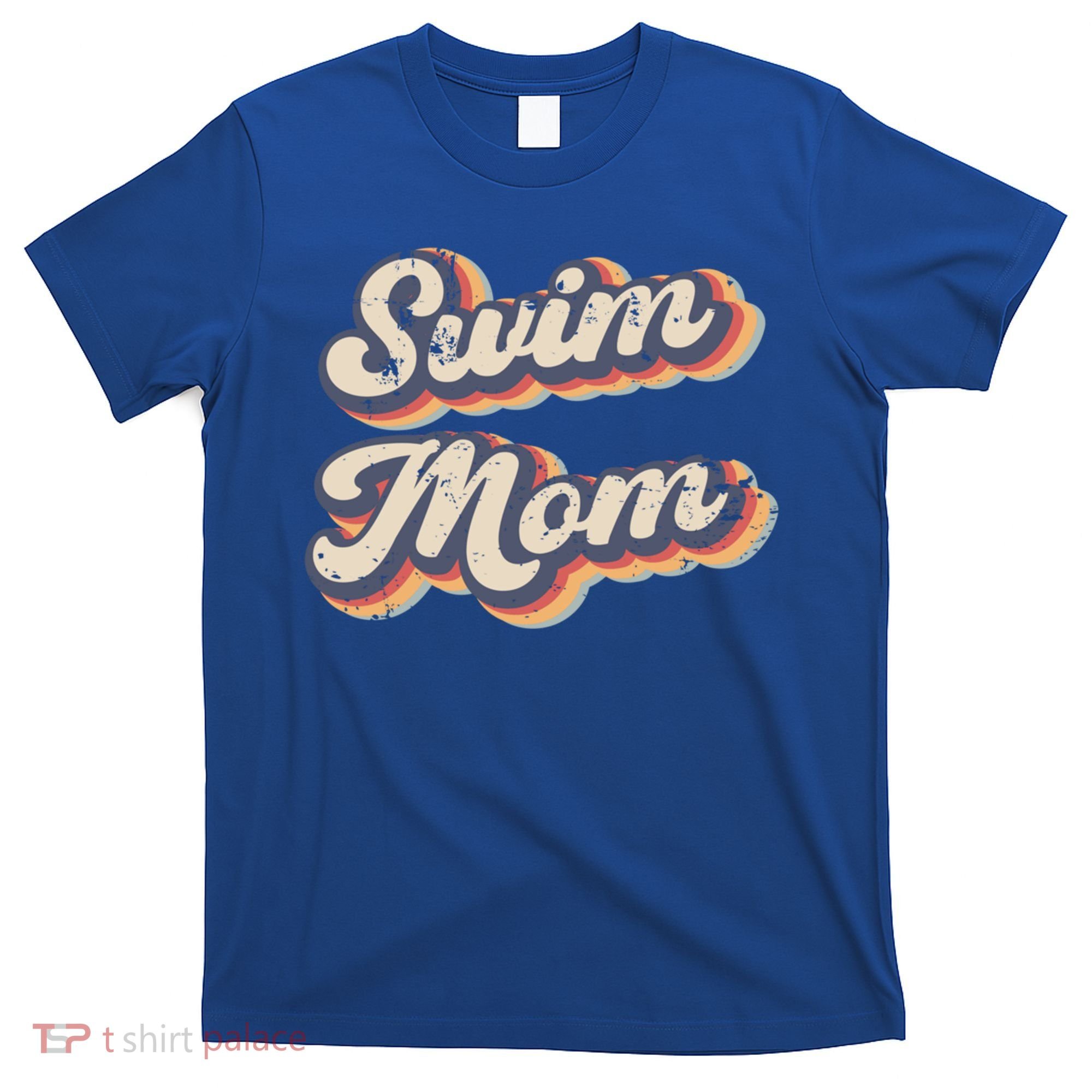 Swim Mom Vintage Rainbow Gift T-Shirt