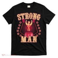 Strong Man Vintage Retro Circus Carnival Birthday Party T-Shirt thumb 0