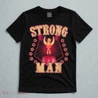Strong Man Vintage Retro Circus Carnival Birthday Party T-Shirt thumb 5