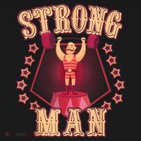 Strong Man Vintage Retro Circus Carnival Birthday Party T-Shirt thumb 7