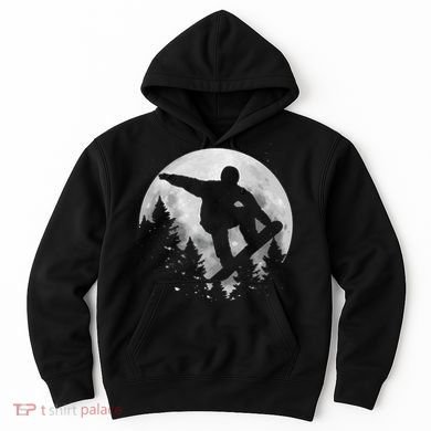 Snowboard Moon vintage Freestyle Snowboarding Hoodie