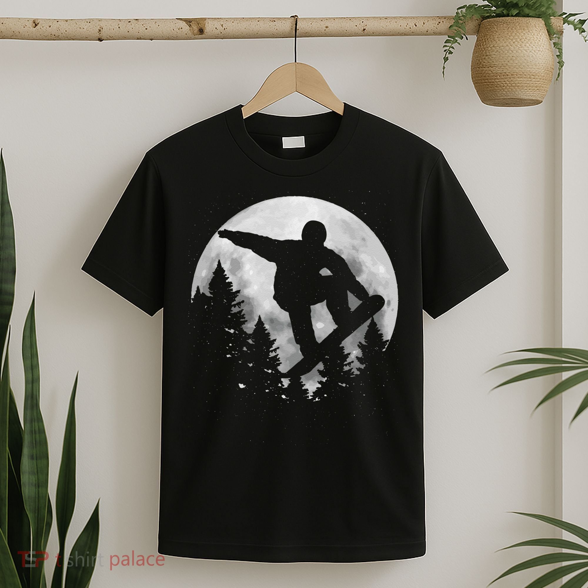 Snowboard Moon vintage Freestyle Snowboarding T-Shirt