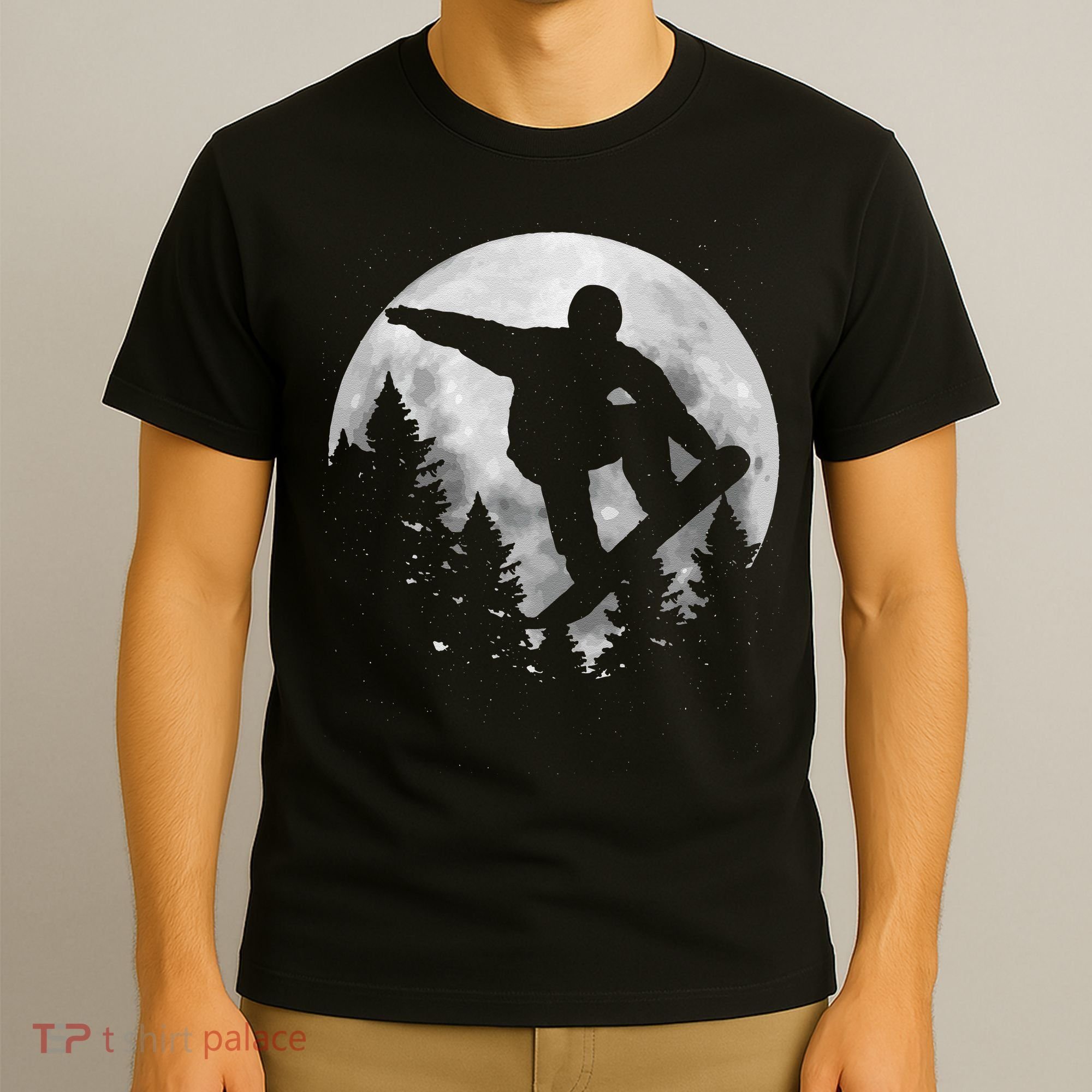 Snowboard Moon vintage Freestyle Snowboarding T-Shirt