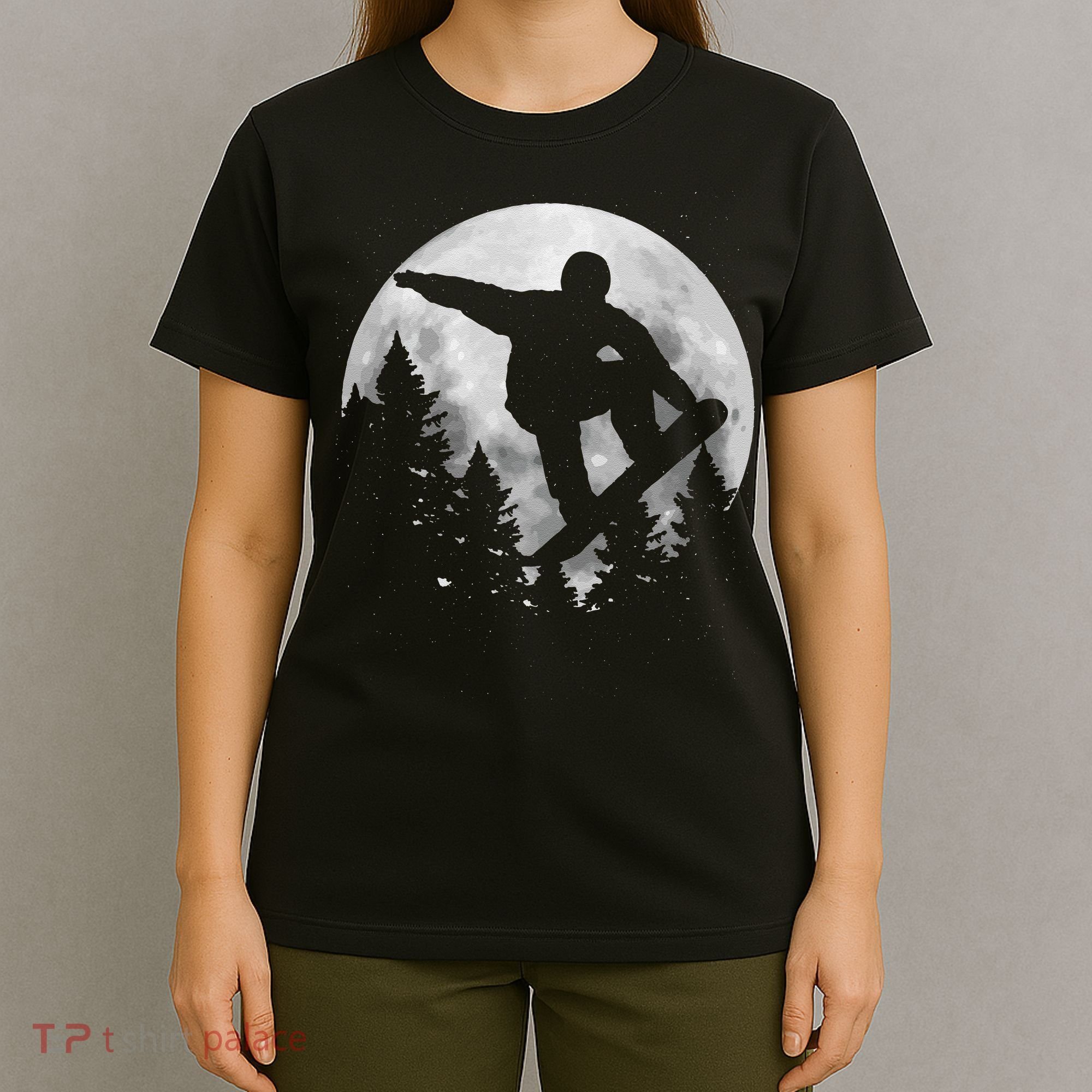Snowboard Moon vintage Freestyle Snowboarding T-Shirt