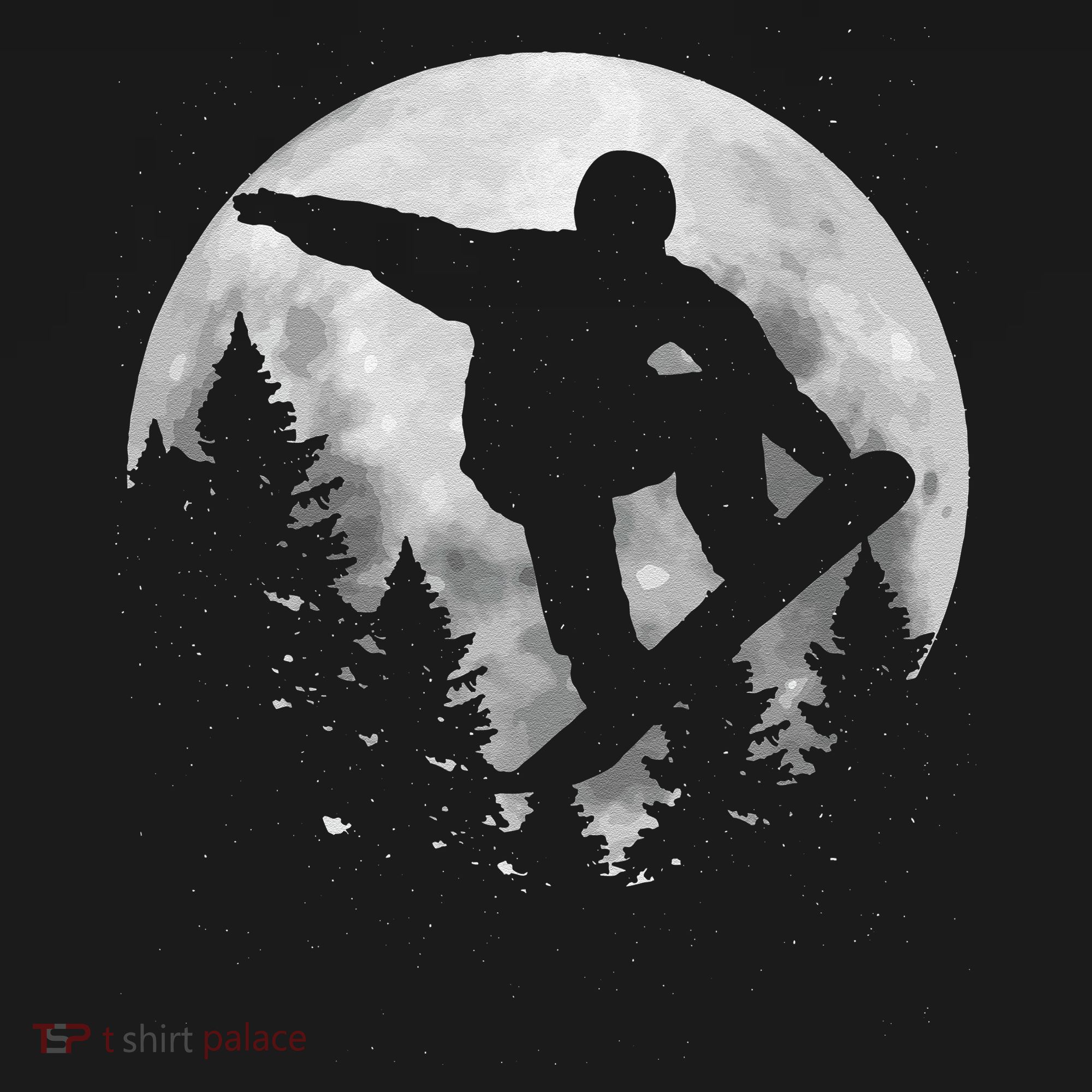 Snowboard Moon vintage Freestyle Snowboarding T-Shirt
