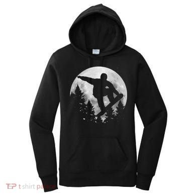 Snowboard Moon vintage Freestyle Snowboarding Women's Hoodie